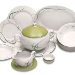 Porcelánová obědová souprava pro 6 osob Opalnea tráva