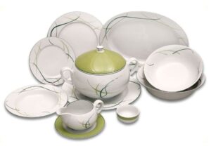 Porcelánová obědová souprava pro 6 osob Opalnea tráva