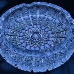 Křišťálový broušený popelník 20 cm