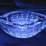 Křišťálový broušený popelník 18 cm