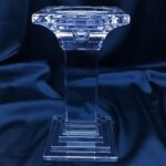 Křišťálový broušený svícen 18 cm