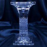 Křišťálový broušený svícen 23 cm