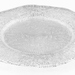 Talíř DIAMAN čirý D34 cm H2 cm