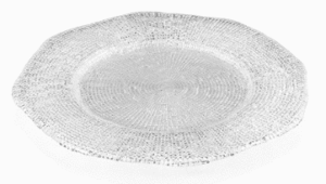 Talíř DIAMAN čirý D34 cm H2 cm