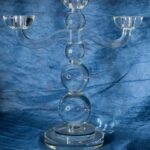 Křišťálový broušený svícen 35 cm