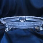 Křišťálová broušená miska na nožičkách 25 cm