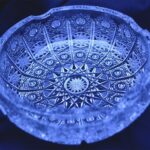 Křišťálový broušený popelník 14 cm