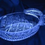 Křišťálová broušená miska švestka 12 cm
