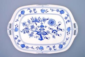 Cibulák – Podnos 4-hranný 48 x 33 cm – originál cibuľový porcelán 1. akosť