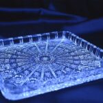 Křišťálový broušený tác 20 cm