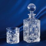 Sada křišťálová broušená whisky láhev 1 + 6 sklenic