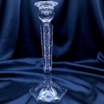 Křišťálový broušený svícen 25 cm