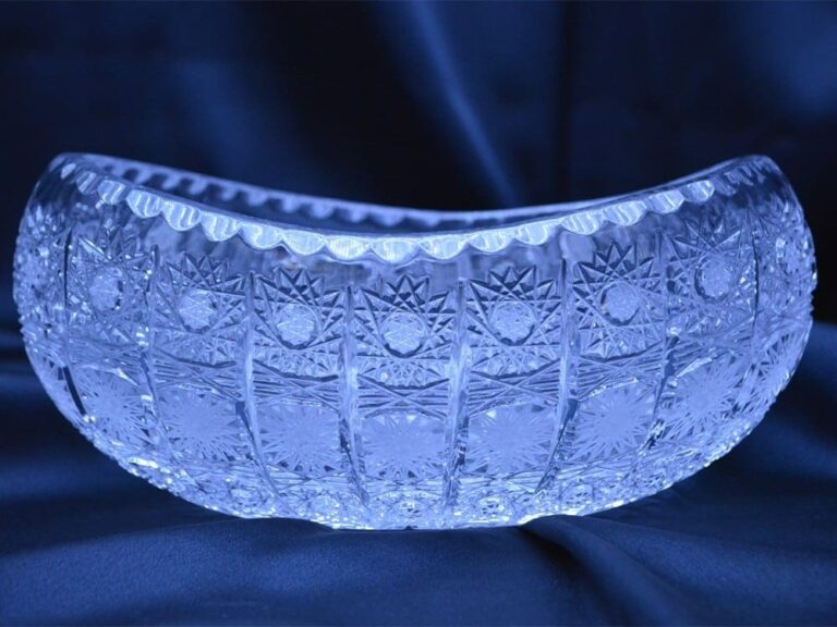 Křišťálová broušená miska 20 cm