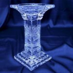 Křišťálový broušený svícen 18 cm