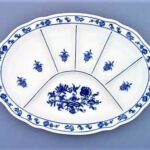 Cibulák – Talíř dělený 35 cm – originální cibulový porcelán I. jakost