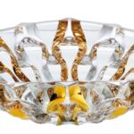 Krištálová miska Samboa gold 35 cm