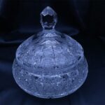 Křišťálová broušená dóza 16 cm s víčkem