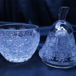 Křišťálová broušená dóza hruška 16,5 cm s víčkem