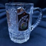 Křišťálové broušené šálky 75 ml ruční malba set 6 kusů