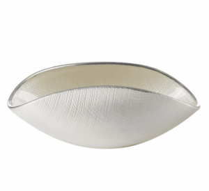 Misa BURA biela perla / platinová linka 38x11 cm