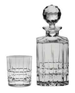 Sada křišťálově broušená whisky láhev DOWPER 1 + 6 sklenic