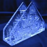 Křišťálový broušený servítkovník 14,3 cm