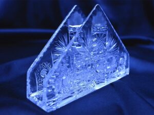 Křišťálový broušený servítkovník 14,3 cm