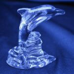 Křišťálový broušený dekorativní delfín 6,8 cm