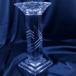 Křišťálový broušený svícen 22 cm
