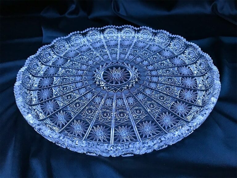 Křišťálový broušený talíř 28 cm