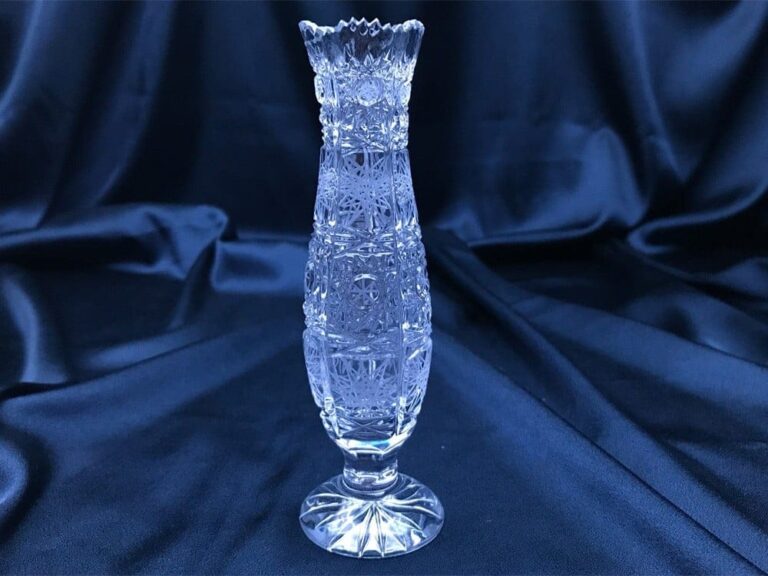 Křišťálová broušená váza 15 cm