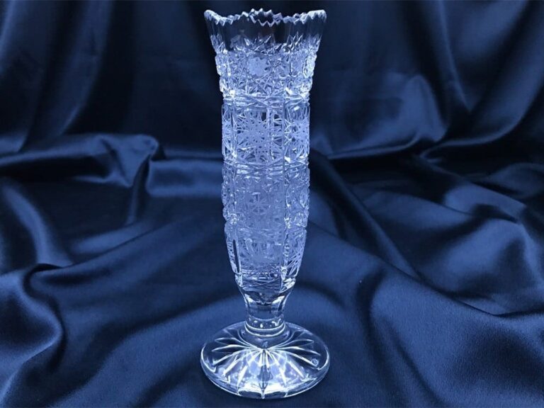 Křišťálová broušená váza 15 cm