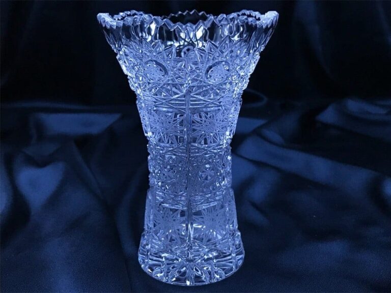 Křišťálová broušená váza 13 cm
