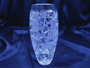 Křišťálová broušená váza 18 cm