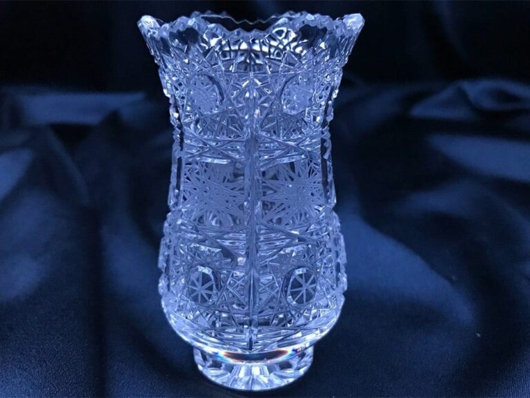 Křišťálová broušená váza 8,5 cm