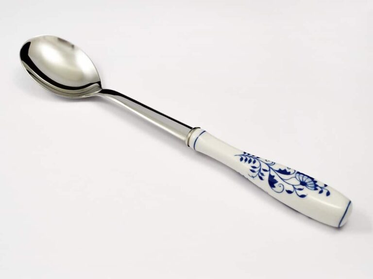 Cibulák – Lžíce na salát porcelán + nerez